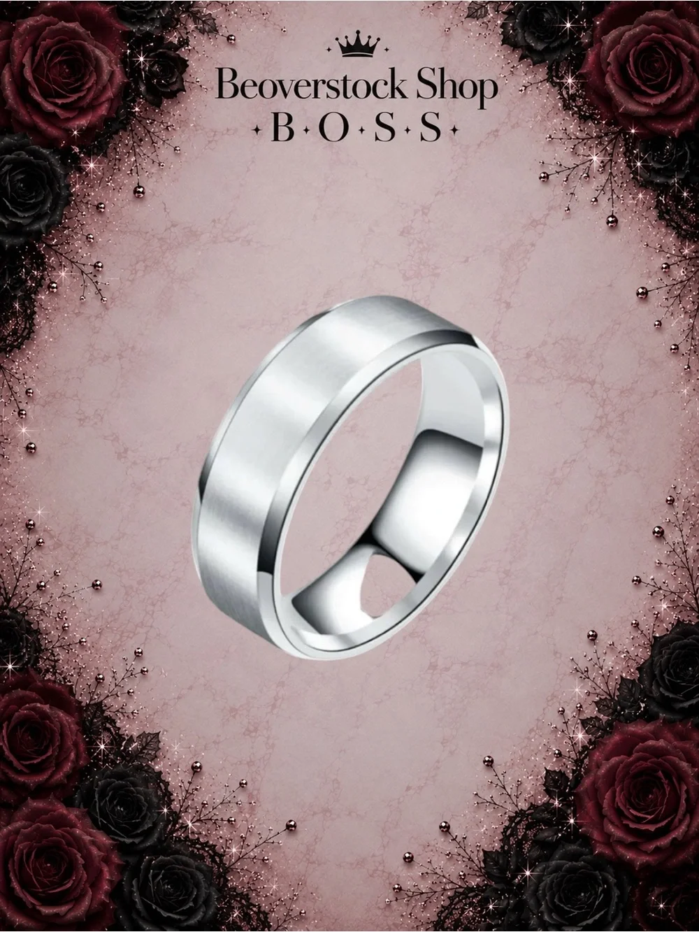 New Exclusively Fancy Mens Stainless Steel 316L Wedding Ring Jewelry Size 7